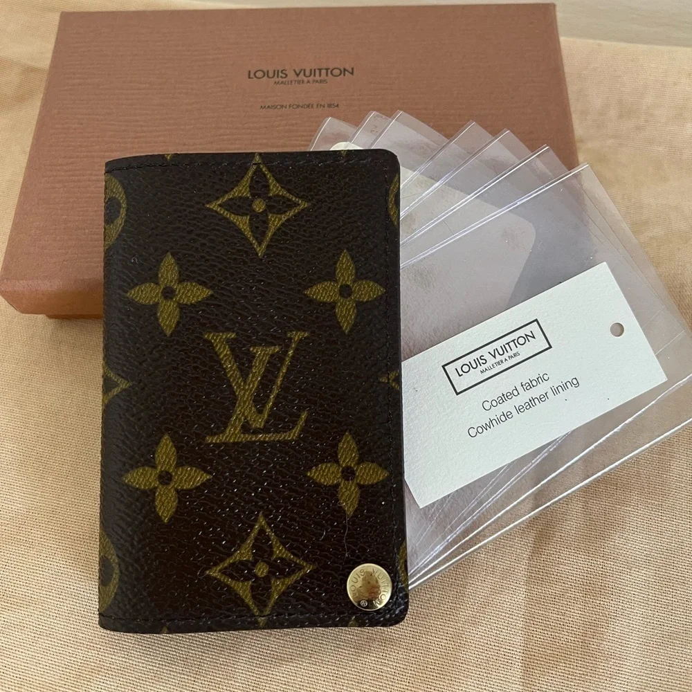 Louis Vuitton Multi Card Holder Dust Bag,Box Unisex EUC 2002